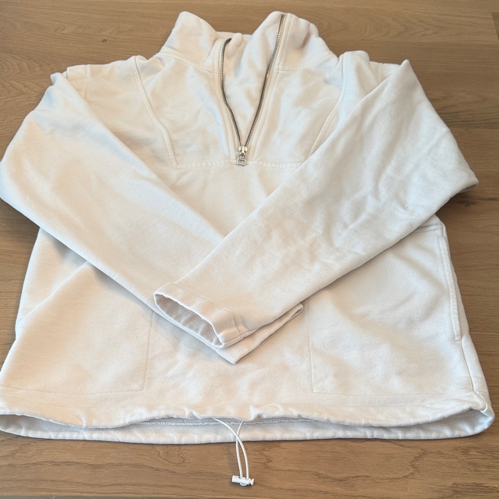Women’s Cream Half-Zip Pullover Hoodie